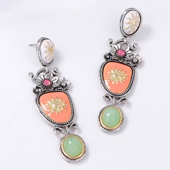 Zara new! Multi color arabic vintage women earrings - Picture 4 of 5